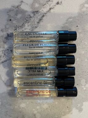 Assorted Perfume Samples  - Diptyque, Escentric Molecules, DedCool